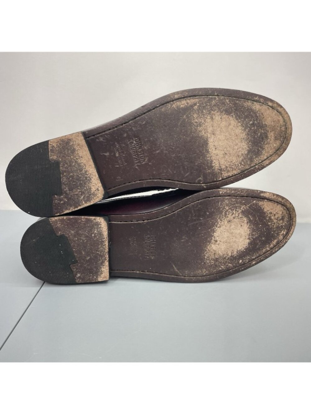 Johnston & Murphy Hayes Penny Loafers Shoes Comfort Leather Burgundy Mens 12 - Picture 13 of 14